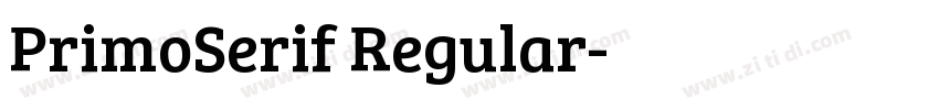 PrimoSerif Regular字体转换